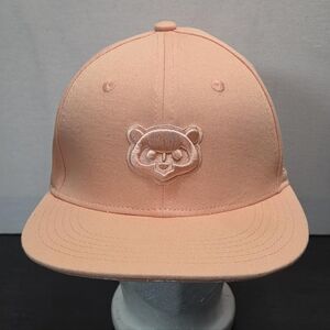 Peach Snapback Cap with Panda Logo Chicago Cubs